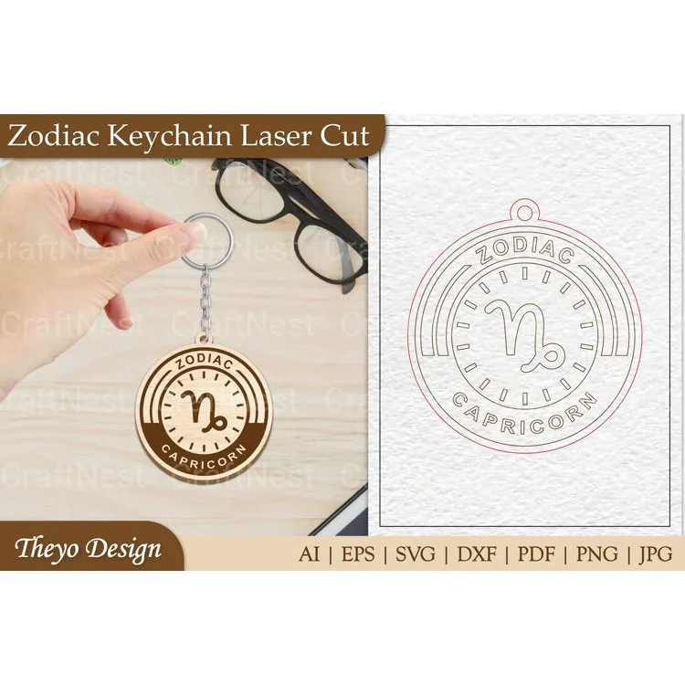 Zodiac Keychain SVG Bundle Collection
