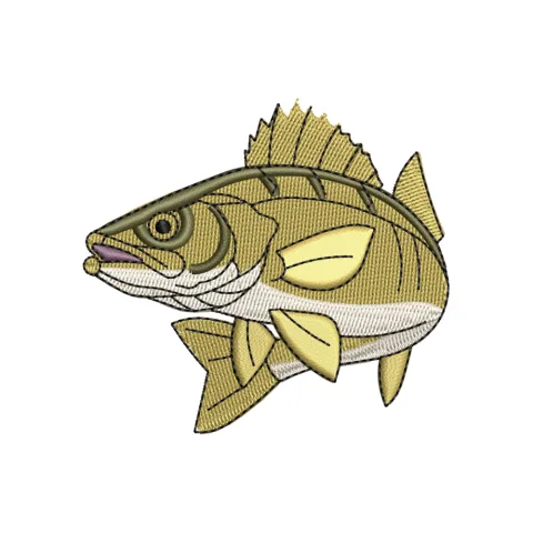 Fish Round Embroidery Design