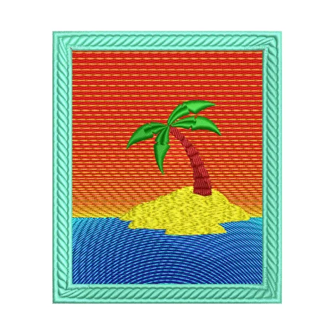 Sunset Embroidery Design