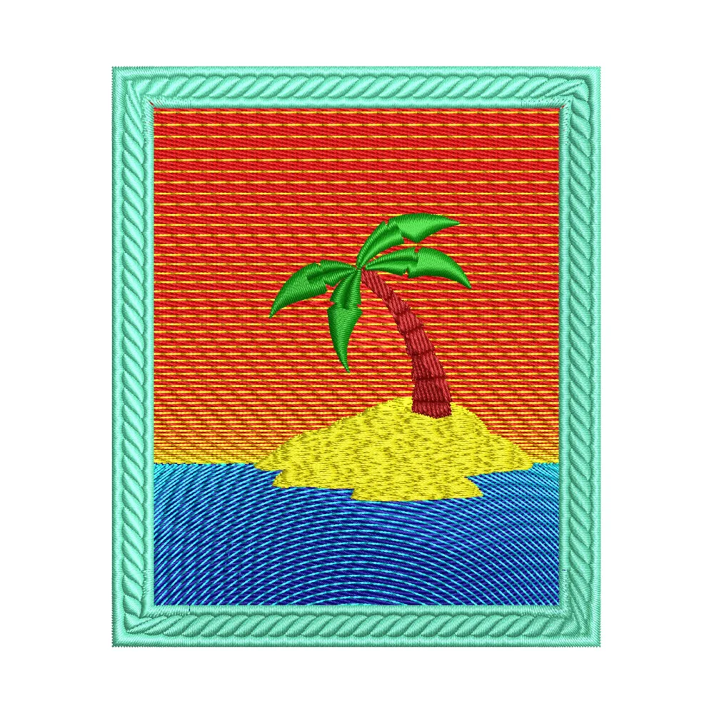 Sunset Embroidery Design