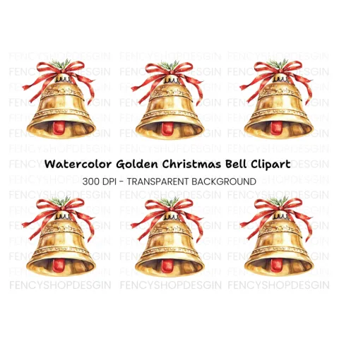 Christmas Bell Clipart Bundle