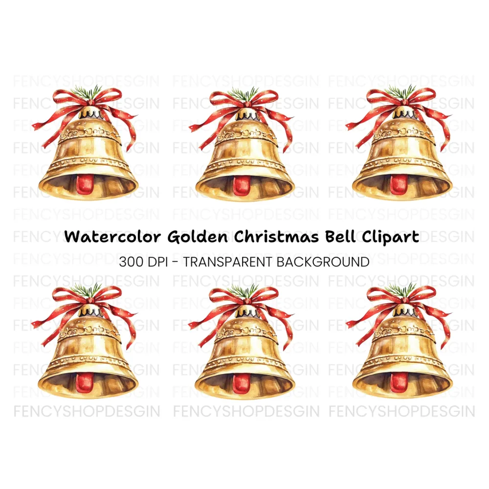Christmas Bell Clipart Bundle