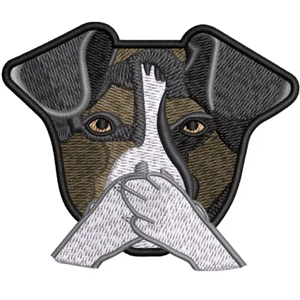 Dog Face Embroidery Design