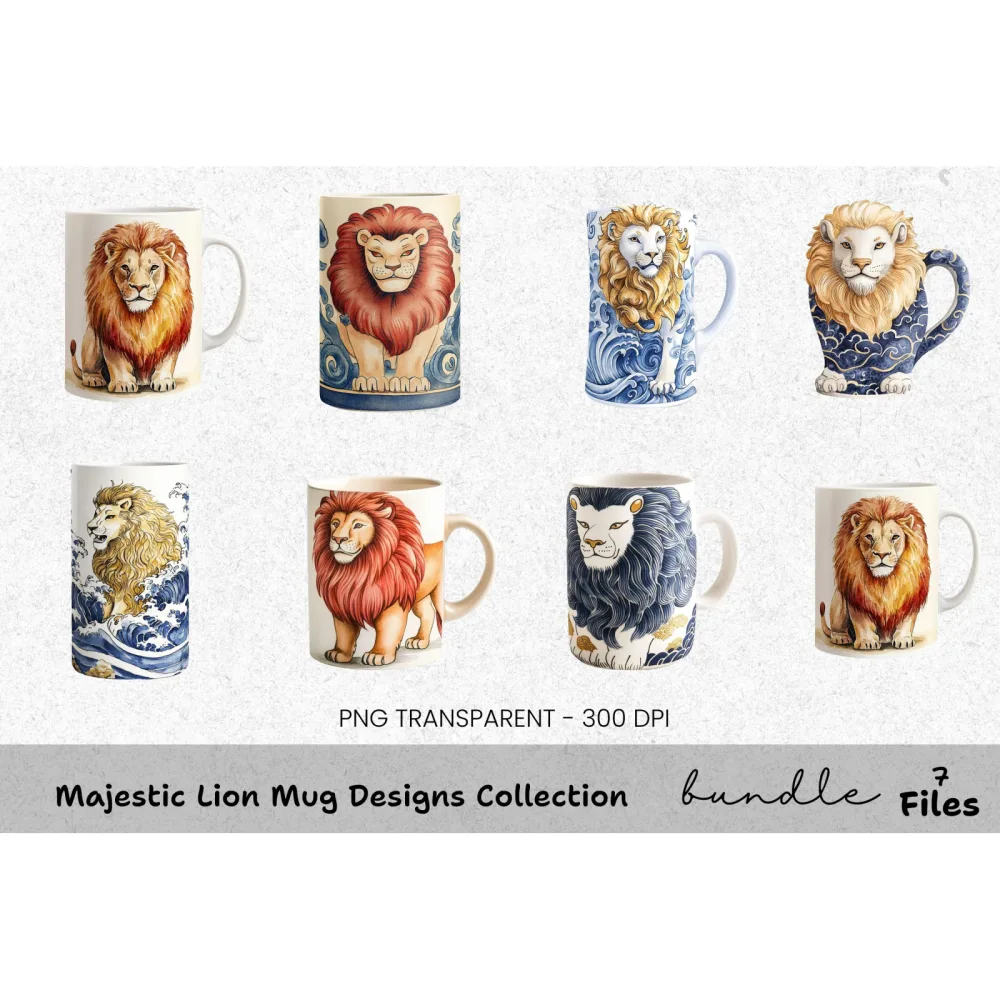 Majestic Lion Designs Clipart Bundle