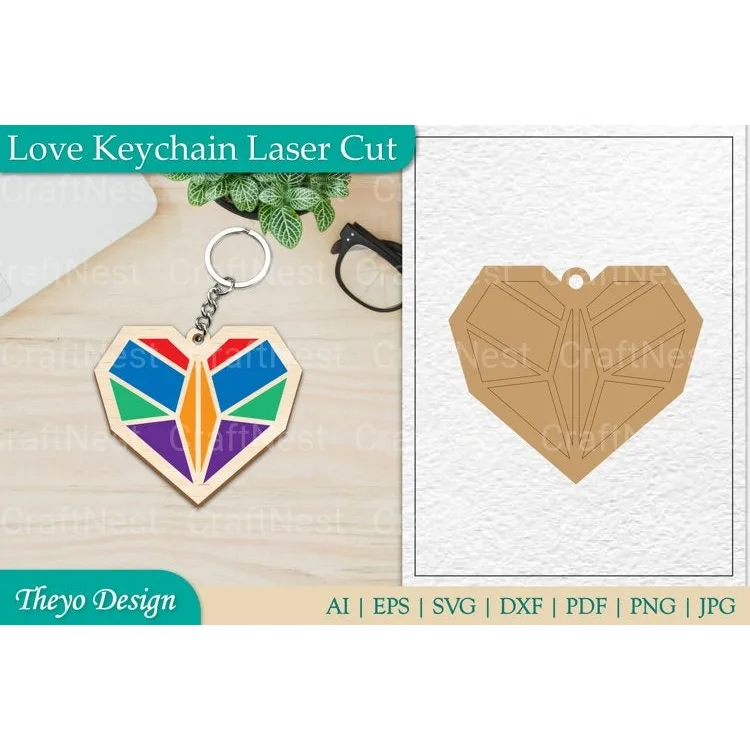 From Love Keychain SVG Bundle