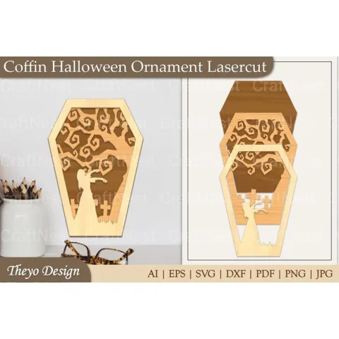 Coffin Ornament SVG Bundle