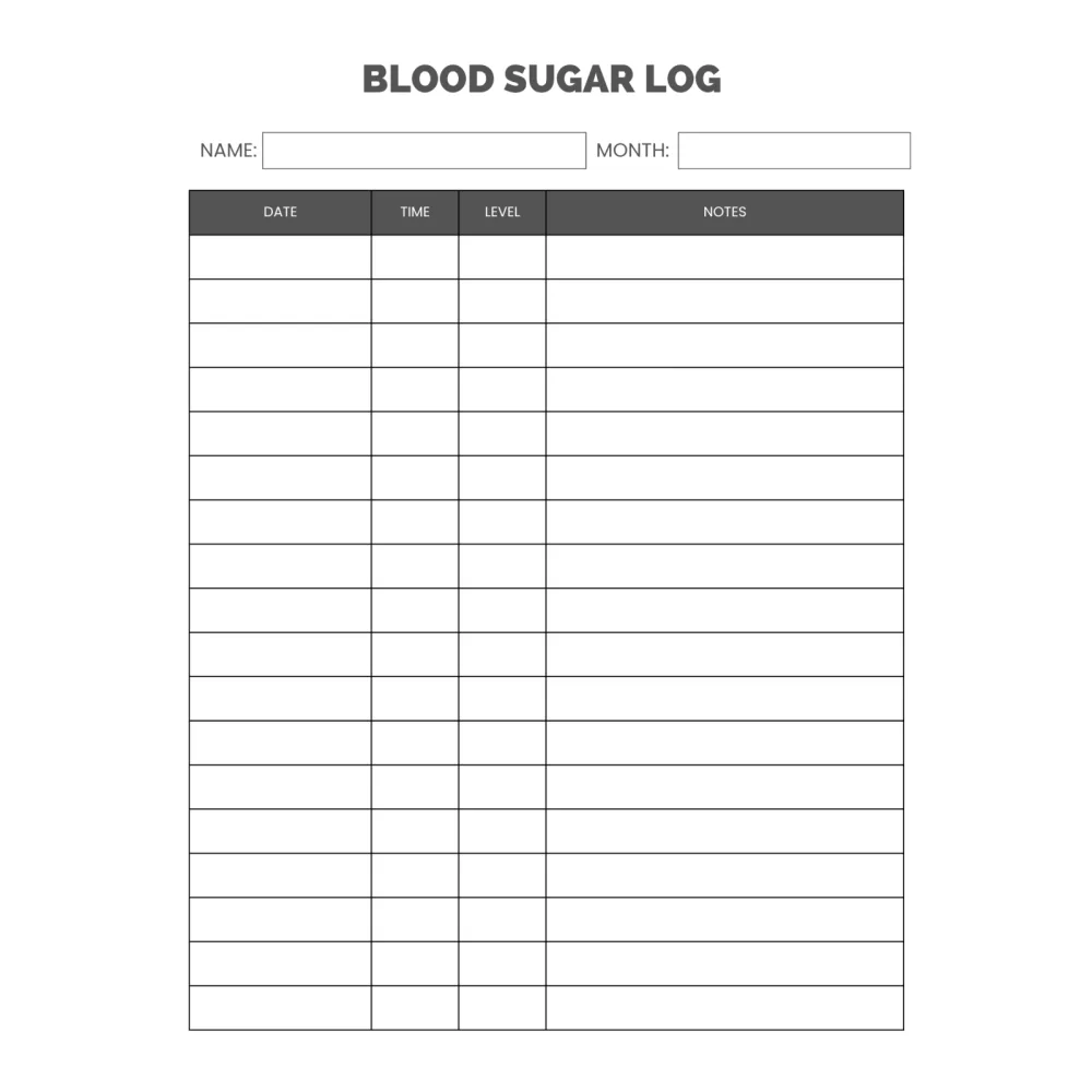 Blood Sugar Log Bundle