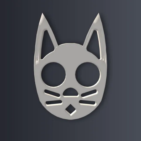 Cat Self Defense Keychain 3D Print STL File