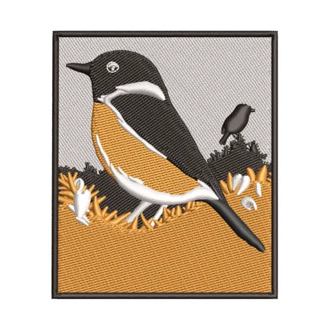 Sparrow Drawing Embroidery Design