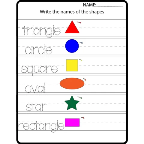 All About Shapes Worksheets