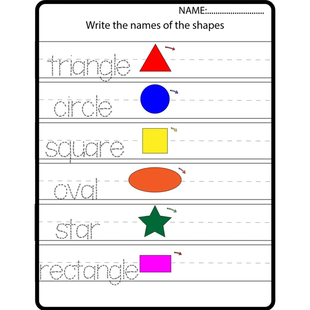 All About Shapes Worksheets