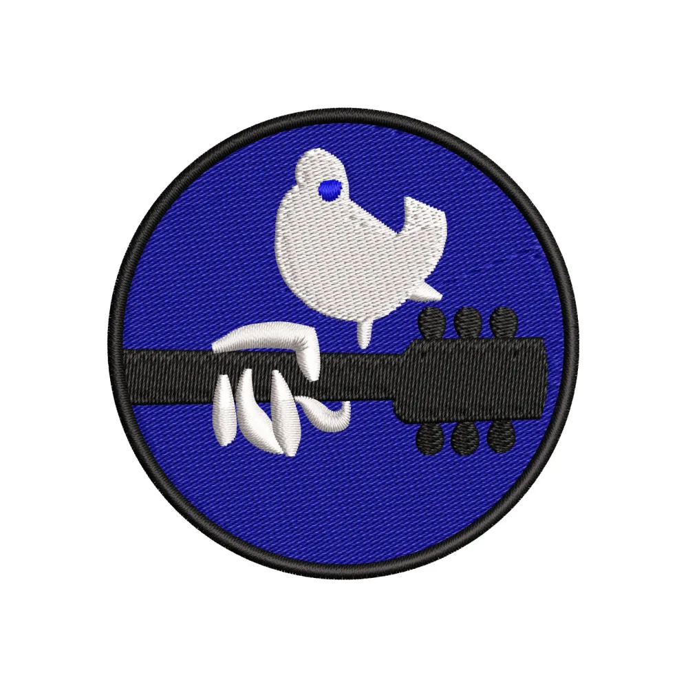 Pigeon Guitar Embroidery Design