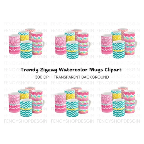 Zigzag Pattern Clipart Bundle