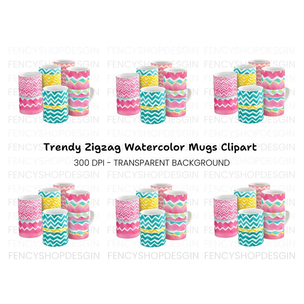 Zigzag Pattern Clipart Bundle