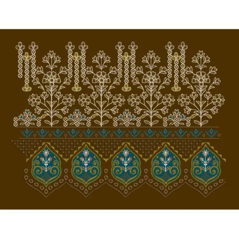 Bronze Azure Border Embroidery Design