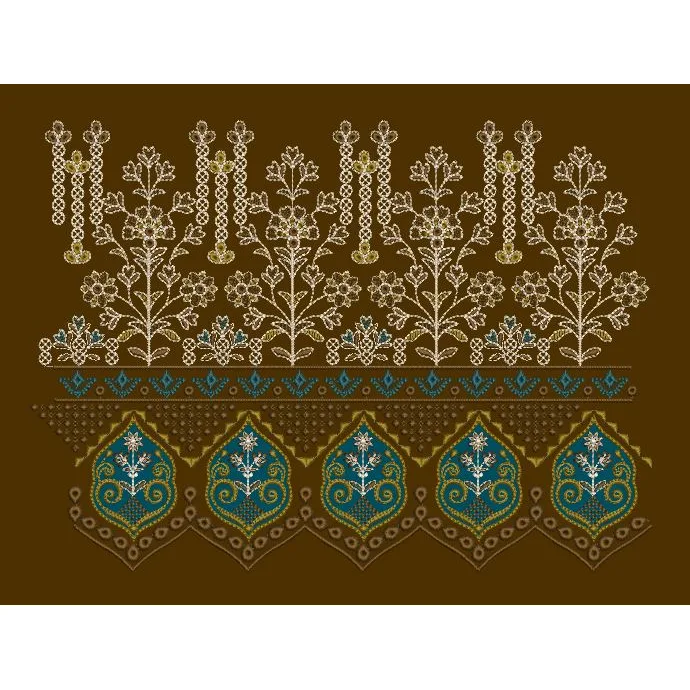 Bronze Azure Border Embroidery Design