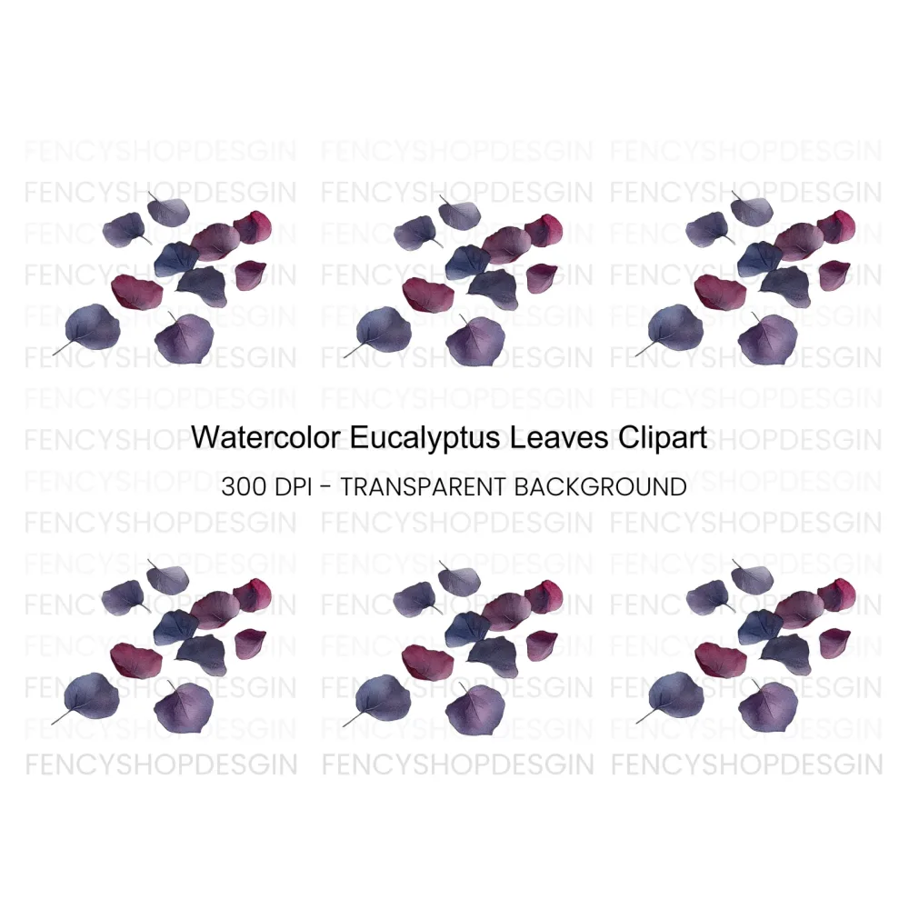 Eucalyptus Leaves Clipart Bundle