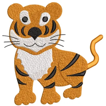 Tigar Baby Embroidery Design