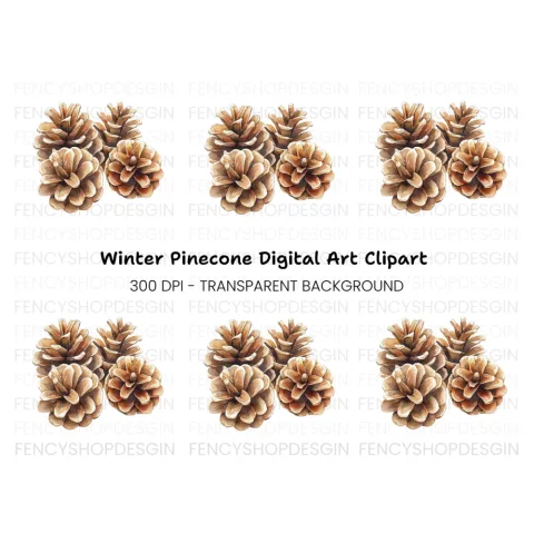 Pine Cones Clipart Bundle