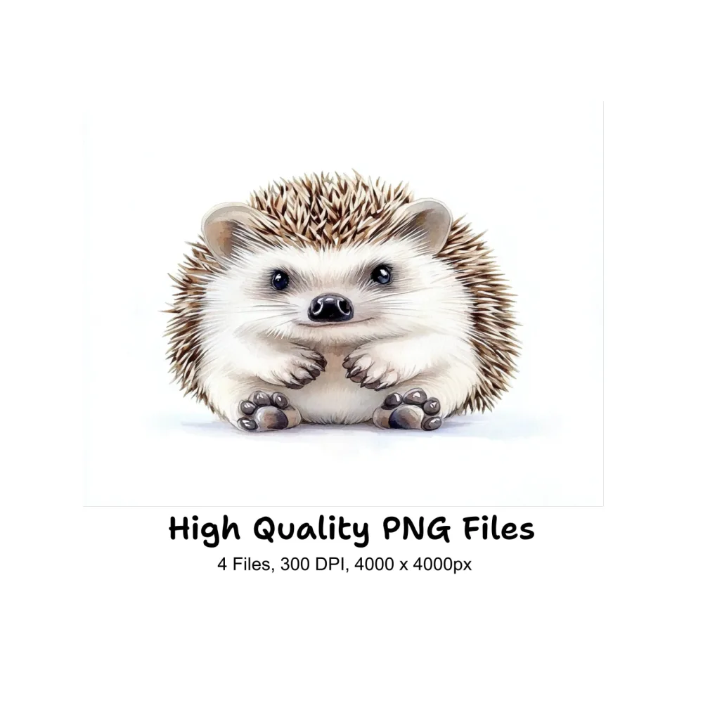 Adorable Hedgehog Clipart Bundle