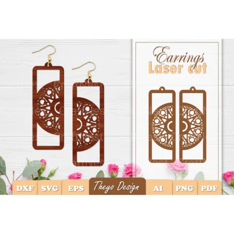 Earrings Mandala SVG Bundle