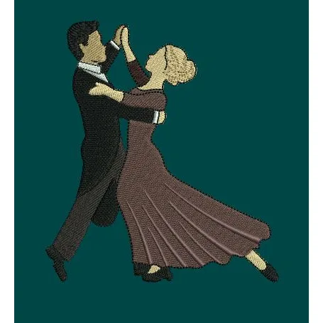 Dancing Couple Embroidery Design