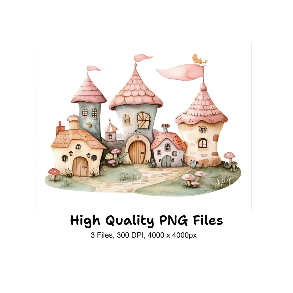 Fantasy Castle Clipart Bundle