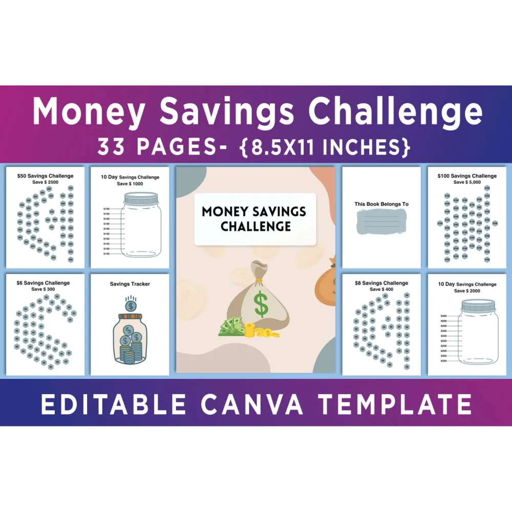 Money Savings Challenge Planner