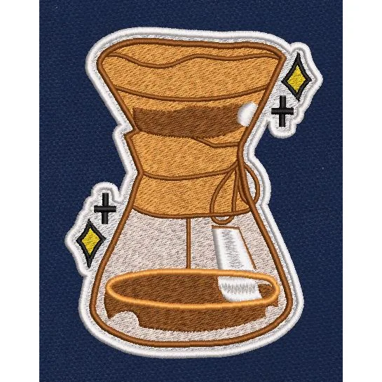 Brewcraft Coffee & Gold Embroidery Design