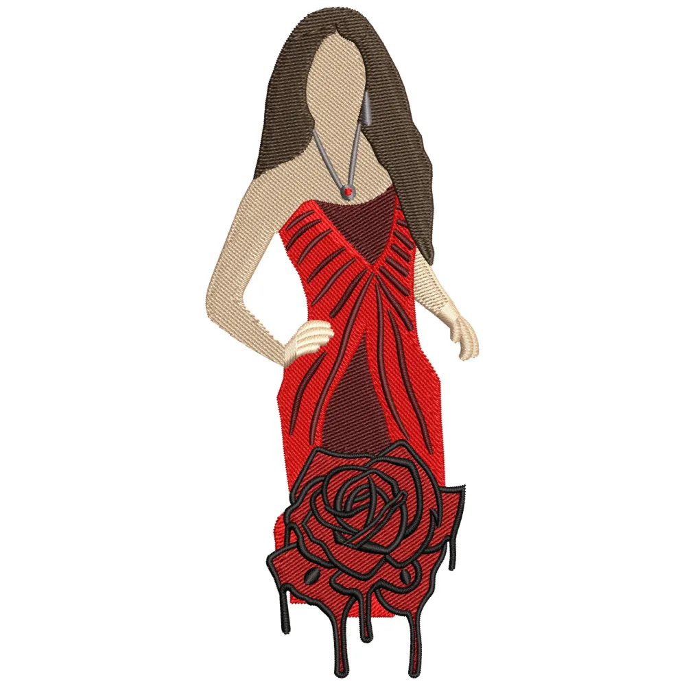 Queen Vampire Embroidery Design