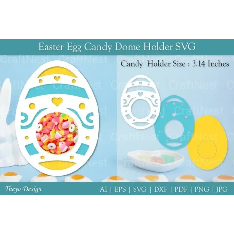 Easter Candy Dome Holder SVG Bundle