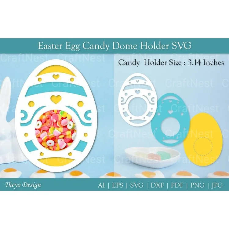 Easter Candy Dome Holder SVG Bundle