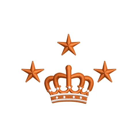 Star Crown Embroidery Design