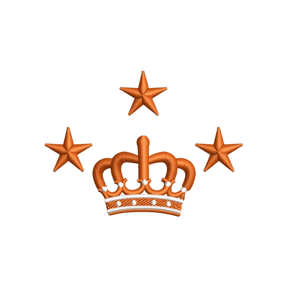 Star Crown Embroidery Design
