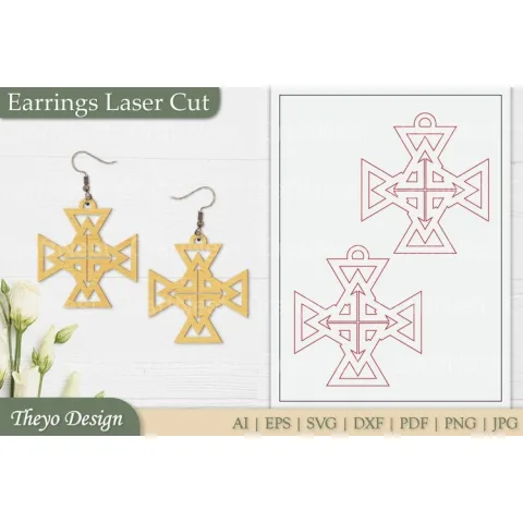 Earrings Laser Cut SVG Bundle