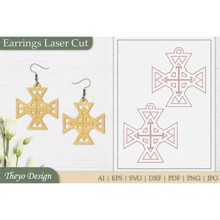 Earrings Laser Cut SVG Bundle