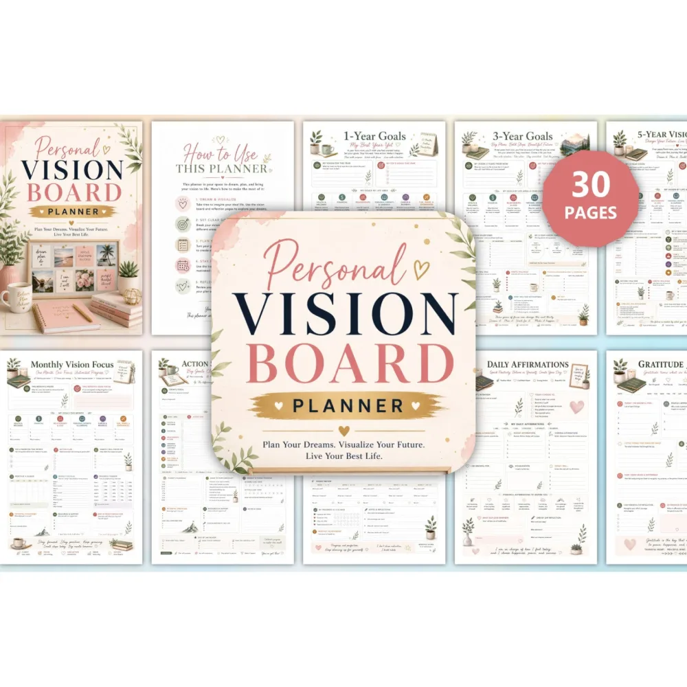 Personal Vision Board Planner