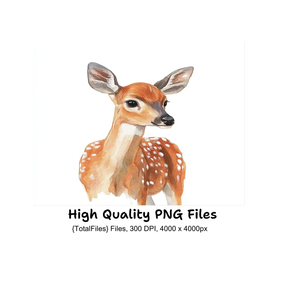 Cute Fawn Clipart Bundle