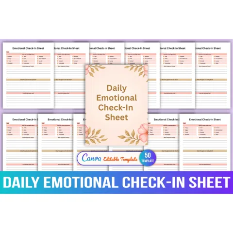 Daily Emotional Check-In Sheet Planner