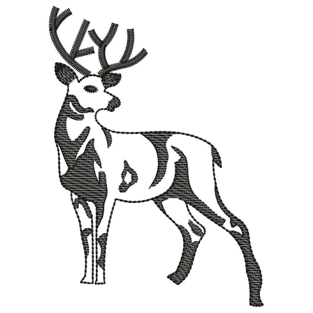 Deer Embroidery Design