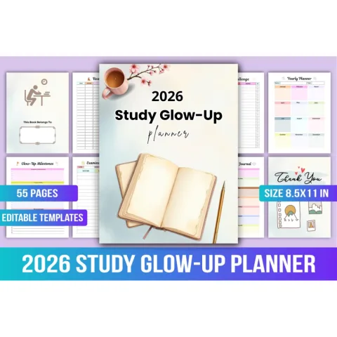 Study Glow Up Planner: Optimize Your Academic Success