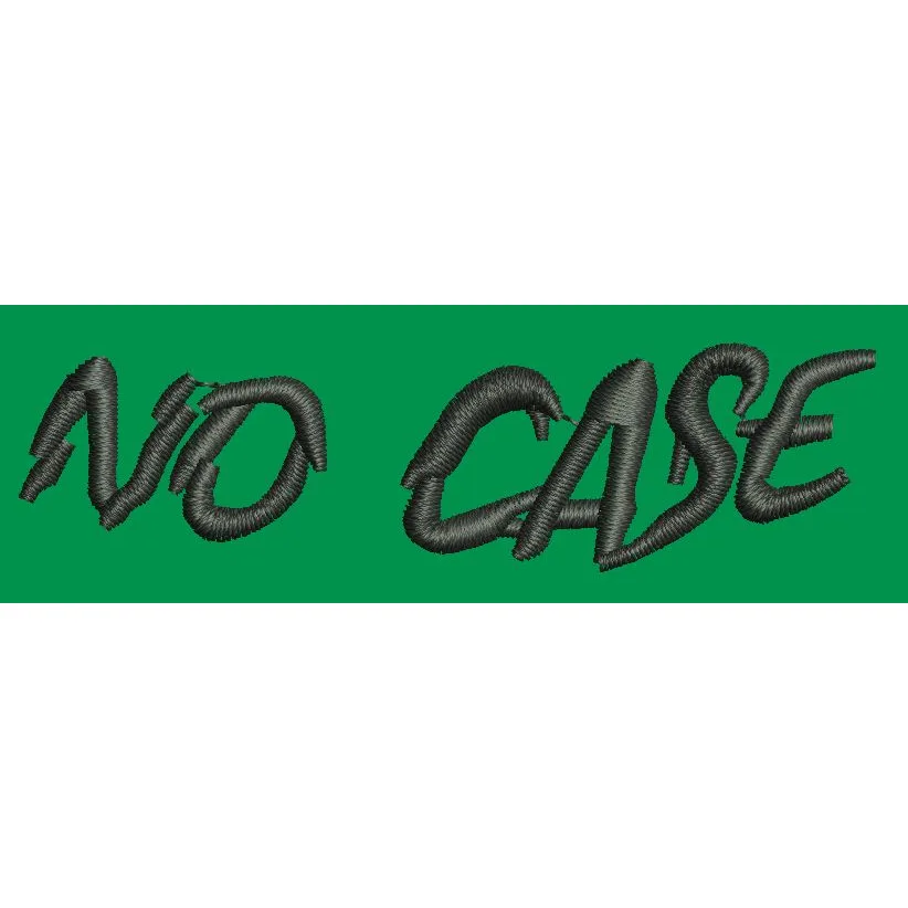 Stylized Text No Case Embroidery Design