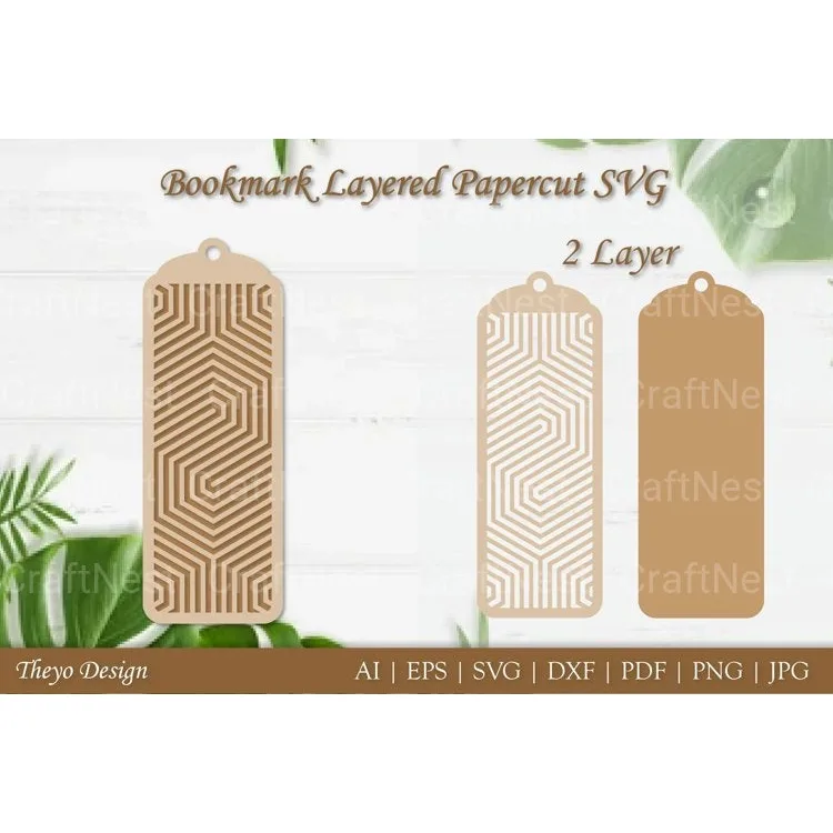 Layered Papercut SVG Bookmarks SVG Bundle