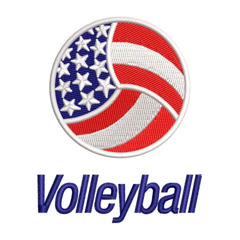 Volleyball Embroidery Design
