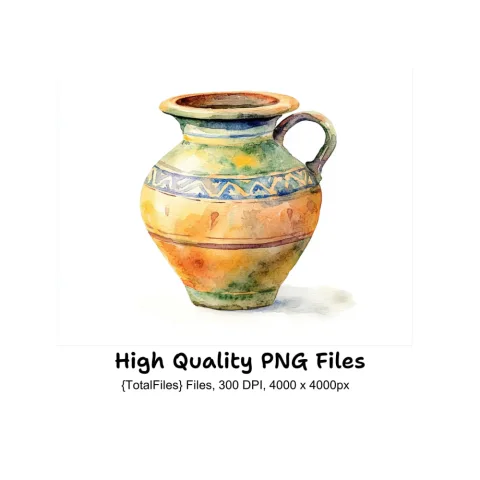 Ancient Greek Pottery Clipart Bundle