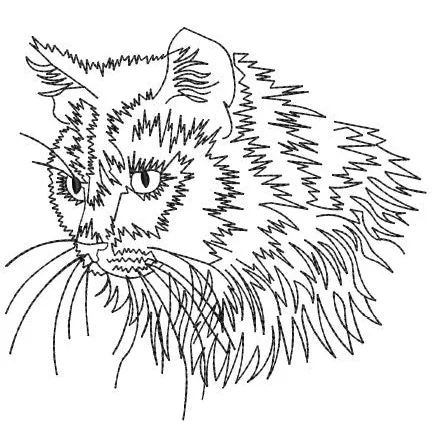 Cat Embroidery Design