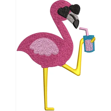 Flamingo Embroidery Design