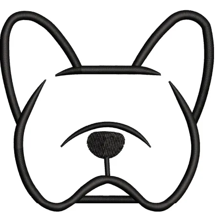 Dog Face Embroidery Design