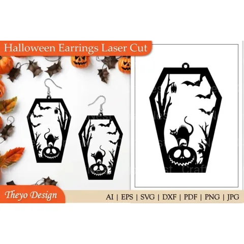 Halloween Earrings SVG Bundle