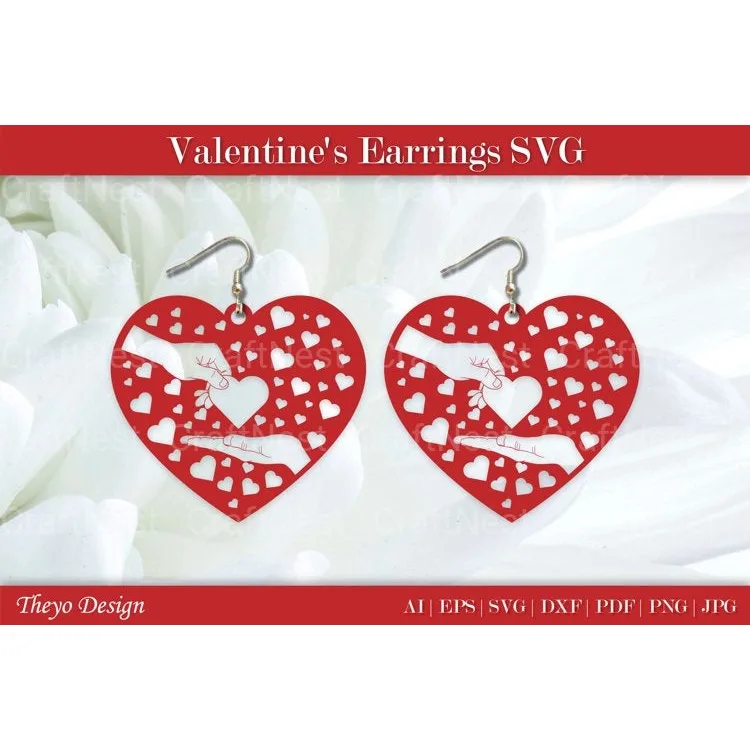 Valentine Earrings SVG Bundle